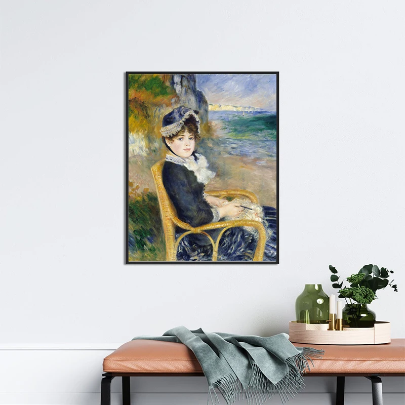 Французский импрессионист Огюст Ренуар Картина маслом на холсте Плакат У моря Галерея художественных принтов Настенные панно Декор гостиной