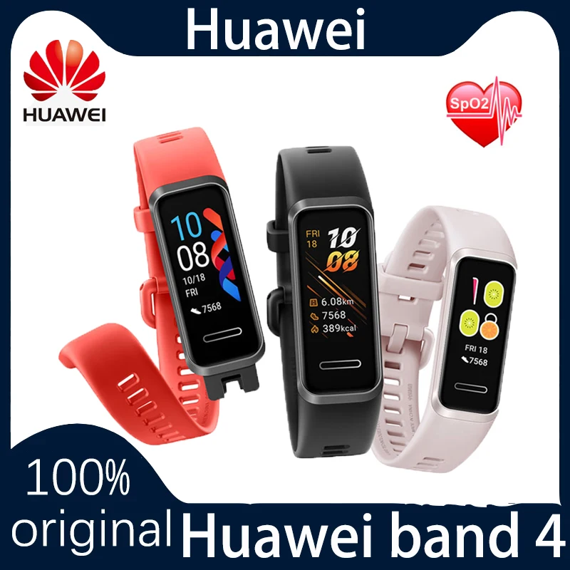 Циферблаты Huawei Band 4 Заряжаются через USB Смарт-браслет, фитнес-трекер, Шагомер, Водонепроницаемый GPS-монитор, смарт-браслет, USB-штекер, Зарядка