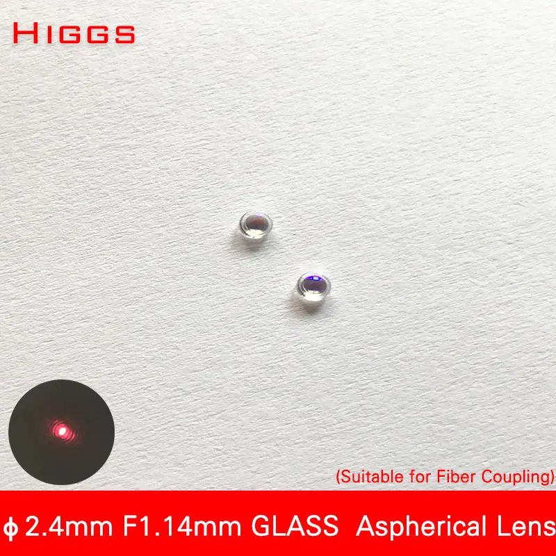 Диаметр 2,4 мм фокусная длина 1,14 мм Стеклянная асферическая лазерная фокусирующая линза Оптическая коллимирующая линза с AR-покрытием, соединенная с волокном линза