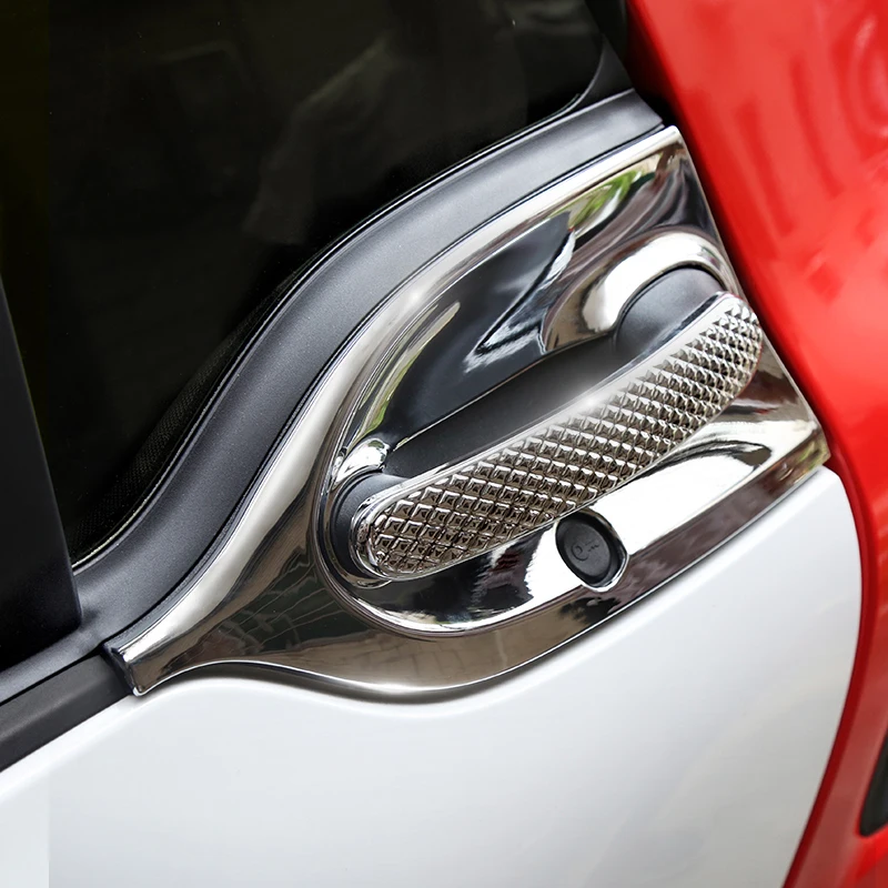 Наклейка на дверную чашу, украшение защитной крышки дверной ручки автомобиля для Smart 453 fortwo, автомобильные аксессуары, модификация внешнего вида