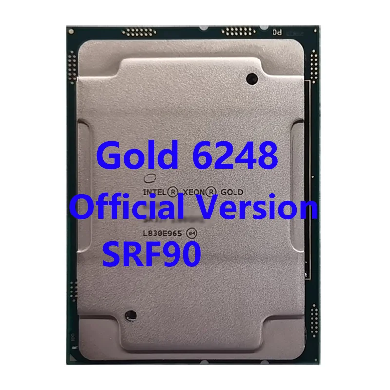 Процессор Intel Xeon Gold 6248 SRF90 CPU 20-ядерный, 40-потоковый, кэш 27,5 М, с частотой от 2,50 до 3,90 ГГц LGA3647 для материнской платы Z11PA-U12