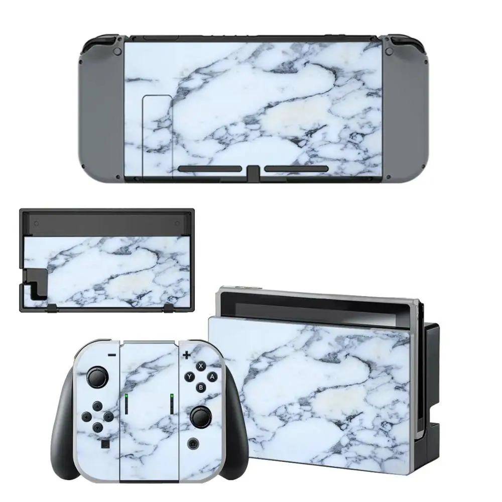 Наклейка Nintendo Switch из мраморного камня, наклейки NintendoSwitch, скины для консоли Nintend Switch и контроллера Joy-Con