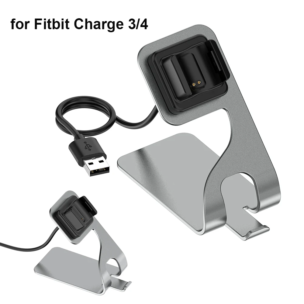 Док-станция для зарядного устройства для Fitbit Charge 4 / Charge 4 SE Замена алюминиевой подставки для зарядного устройства для зарядной станции Fitbit Charge 3 SE