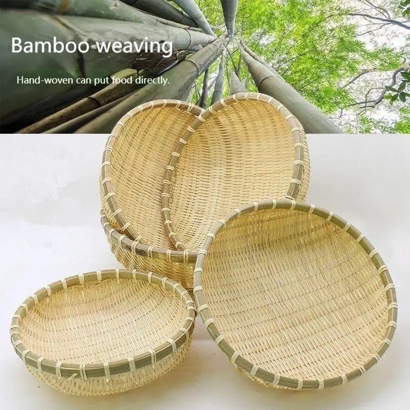 Корзина для хранения совка из бамбуковой ткани, корзина для хранения бамбуковых продуктов, Корзина для хранения овощей, слив воды в корзину для риса, Корзину для фруктов