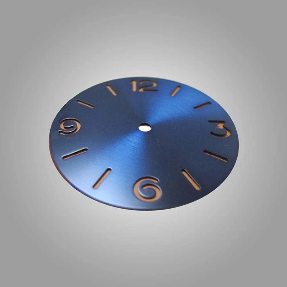 Синий циферблат диаметром 38,9 ММ для механизма серии ETA 6497 6498 Модифицированная деталь Циферблаты с Арабскими Цифрами для механических часов ST3600 ST3620
