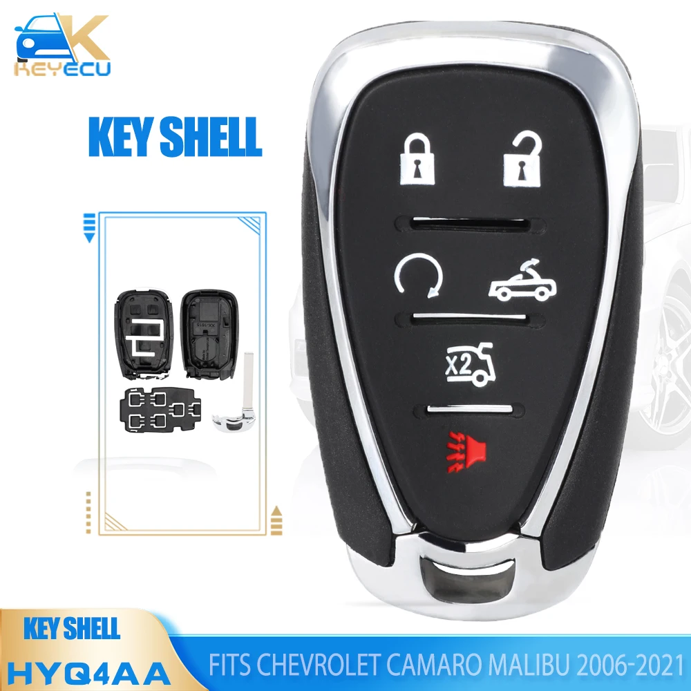 KEYECU Smart Remote Key Case Shell Замена 6 кнопок для Chevrolet Camaro 2016 2017 2018 2019 2020 2021