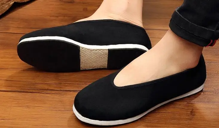 Обувь для единоборств тайцзи ручной работы большого размера на многослойной подошве, винтажная обувь для кунг-фу ушу EU47 высокого качества