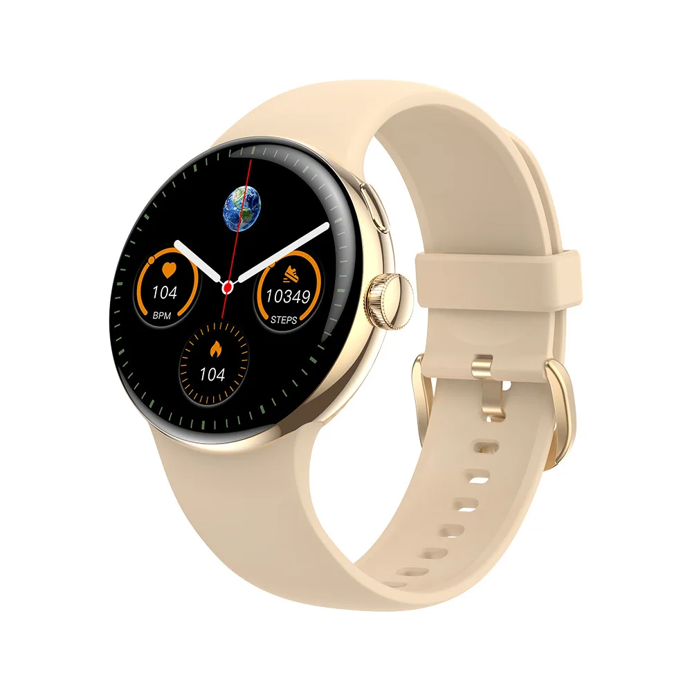 Умные Часы RoundBluetooth Call с 1,3-дюймовым AMOLED-Экраном, 24-часовым Пульсометром, Спортивные Умные Часы для Мужчин И Женщин PK Google Pixel