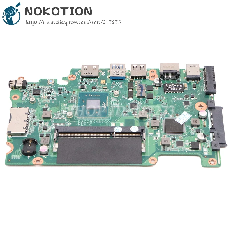 NOKOTION Для Acer aspire E3-112 ES1-111 V3-112P Материнская плата ноутбука NBMRQ11001 DA0ZHKMB6C0 с процессором DAZHKDMB6E0