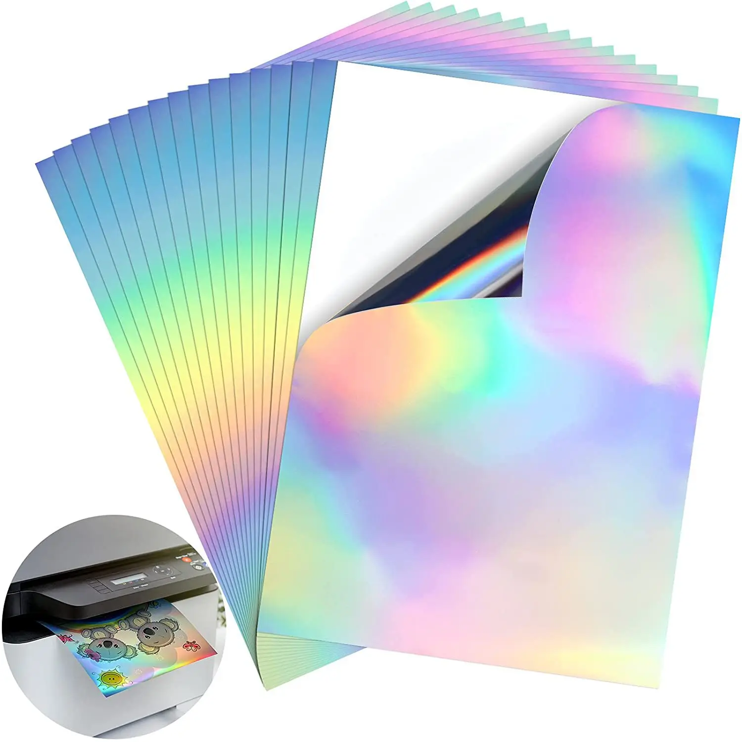 Бесплатная доставка 20 листов водонепроницаемой наклейки для печати, струйный клей, лазерная серебристая обычная бумага формата А4 для кругового принтера
