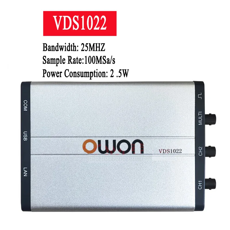 Быстрая поставка виртуального двухканального осциллографа Owon VDS1022 Пропускная способность 100 МС /С Изоляция USB 25 МГц Частота дискретизации 1G