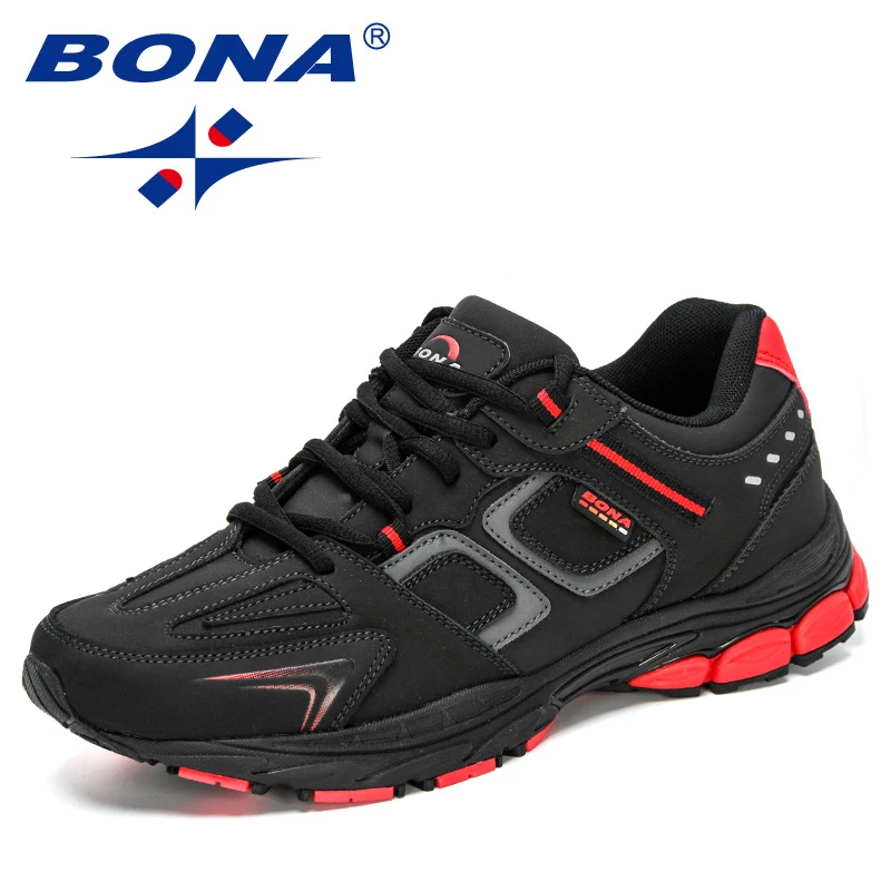 BONA 2023 Новая Экшн-Кожаная Спортивная обувь для мужчин, высококачественные кроссовки для бега трусцой, модные кроссовки Zapatilla