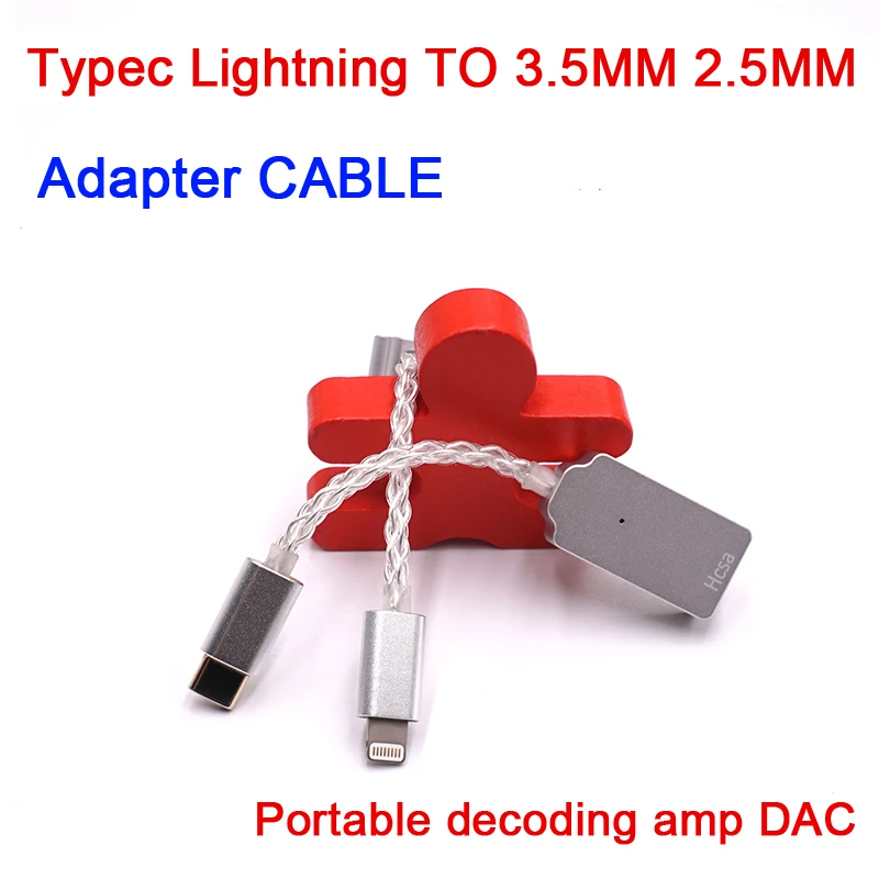typec lightning до 3,5 мм 2,5 ММ Сбалансированный портативный декодирующий усилитель DAC для наушников аудио кабель-адаптер для Android iPhone