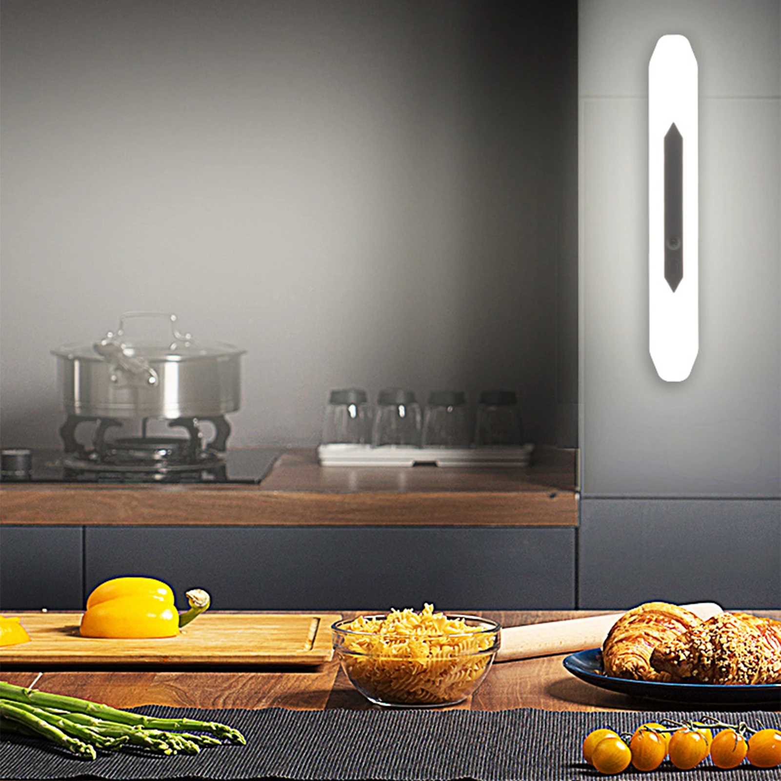 Интеллектуальный датчик кузова, светодиодные фонари Type-C, Подсветка шкафа с регулируемой яркостью для кухонного шкафа