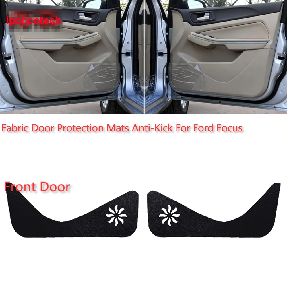 4 шт. Тканевые защитные коврики для дверей, декоративные накладки против ударов для Ford Focus