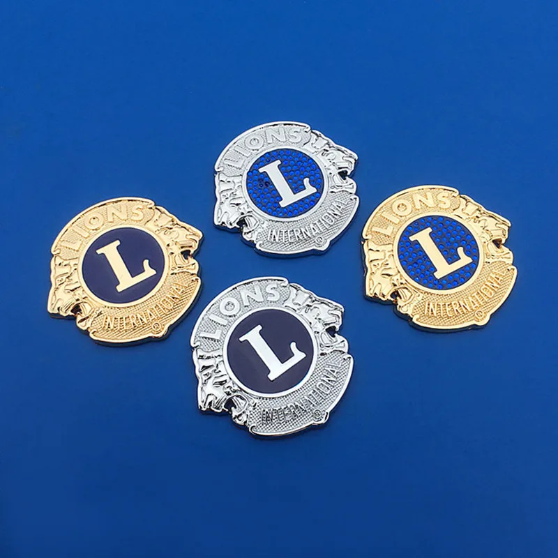 3D Металлическая наклейка с логотипом Lions на автомобиль, наклейка с эмблемой авто, наклейка на крыло мотоцикла, наклейка с логотипом Lions L Clubs International для стайлинга автомобилей