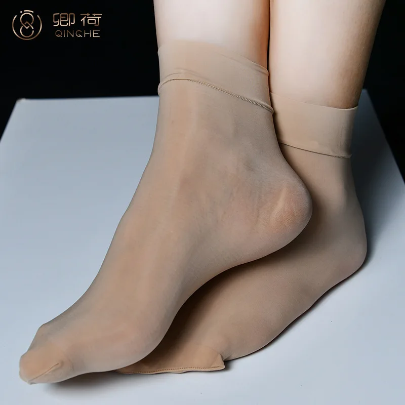 Короткие носки с маслом 8D, глянцевые ультратонкие чулки, шелковые гольфы до колена, блестящие длинные носки ярких цветов, нижнее белье с высокой эластичностью
