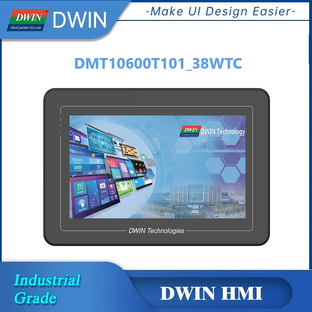DWIN HMI 10,1-дюймовый 1024 * 600 Встроенный ЖК-дисплей со встроенной связью с ПЛК, сигнализацией, выборкой, формулой, макрокомандой и т.д.