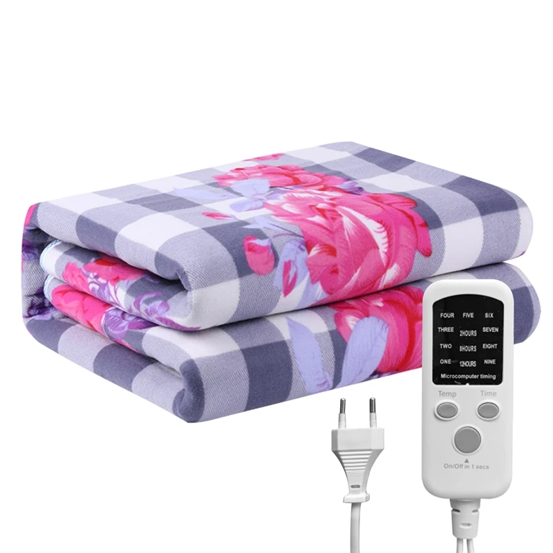 Одеяло с электрическим подогревом размером 1,8X1,2 м, Толстое одеяло с подогревом, Термостат, Ковер для зимних теплых простыней, Штепсельная вилка 220 В ЕС
