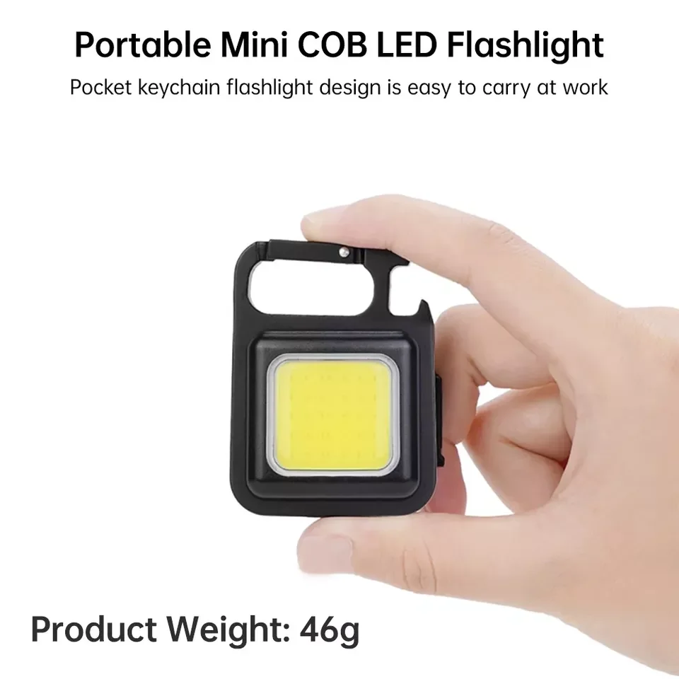 Оптовый Мини-светодиодный брелок-фонарик 3 Вида режимов освещения Яркий USB-перезаряжаемый Маленький фонарик Для работы на открытом воздухе