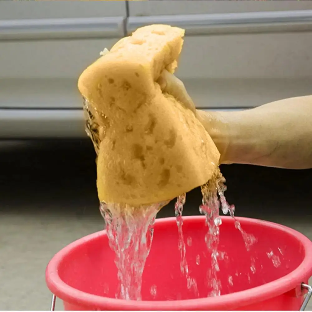 Губка для мытья автомобиля в виде сот Очень Большой инструмент для чистки автомобиля Желтый губчатый блок для дома
