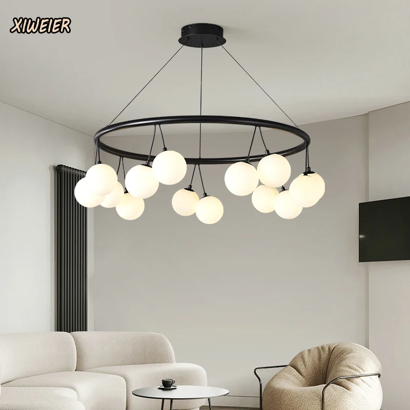Подвесной светильник для гостиной Креативная вишневая лампа Magic bean от скандинавского дизайнера, современная и минималистичная люстра для столовой и спальни