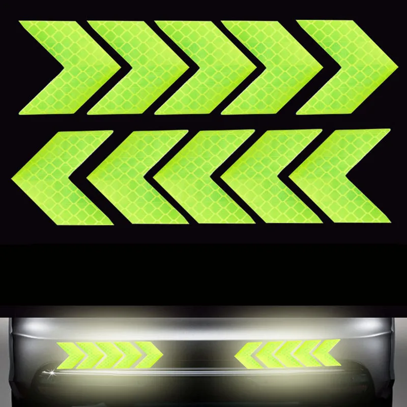10 шт./компл. Красочные Светоотражающие полосы на багажнике Автомобиля Наклейки Для укладки автомобилей Наклейка Наклейка Авто Декор Наклейки Аксессуары