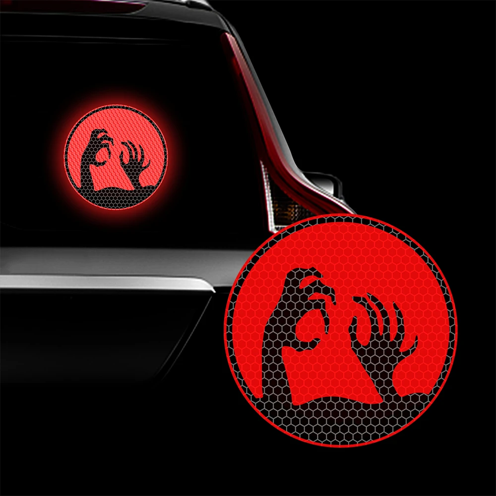 Страшные Призрачные руки Автомобиля, Светоотражающая Наклейка на окно автомобиля, Бампер кузова, Предупреждающий знак ночного вождения, Наклейка для украшения Хэллоуина