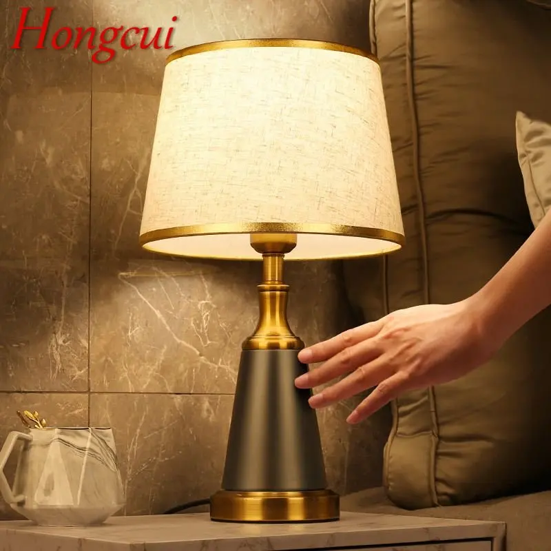 Современная настольная лампа Hongcui с затемнением LED Креативный роскошный настольный светильник для дома, гостиной, спальни, прикроватного декора