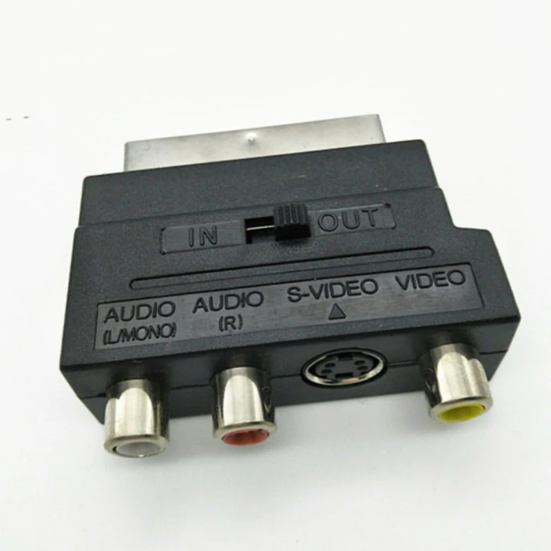 2019 RGB Scart для композитного RCA аудиоадаптера S-Video AV TV с разъемом SCART-конвертера