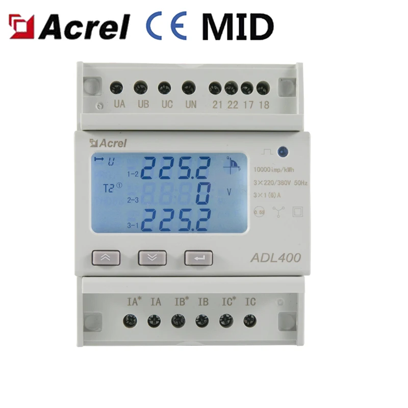Измеритель мощности Acrel iot ADL400 на Din-рейке с подключением по Wi-Fi с сертификатом CE