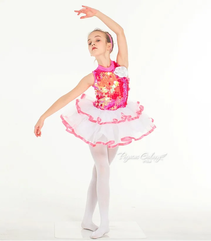 Балетное платье с блестками Русалки, розовое балетное трико для женщин, балерина для девочек, праздничный костюм-пачка, детская одежда, одежда для танцев