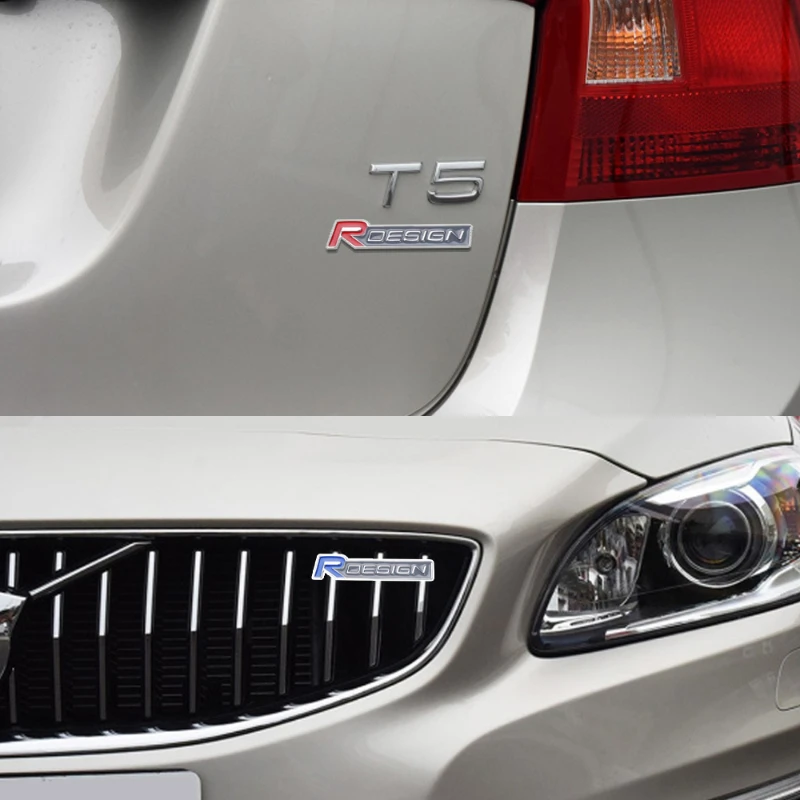 3D трехмерная металлическая наклейка с логотипом автомобиля RDESIGN подходит для модифицированного логотипа автомобиля Volvo S60L V40 V60