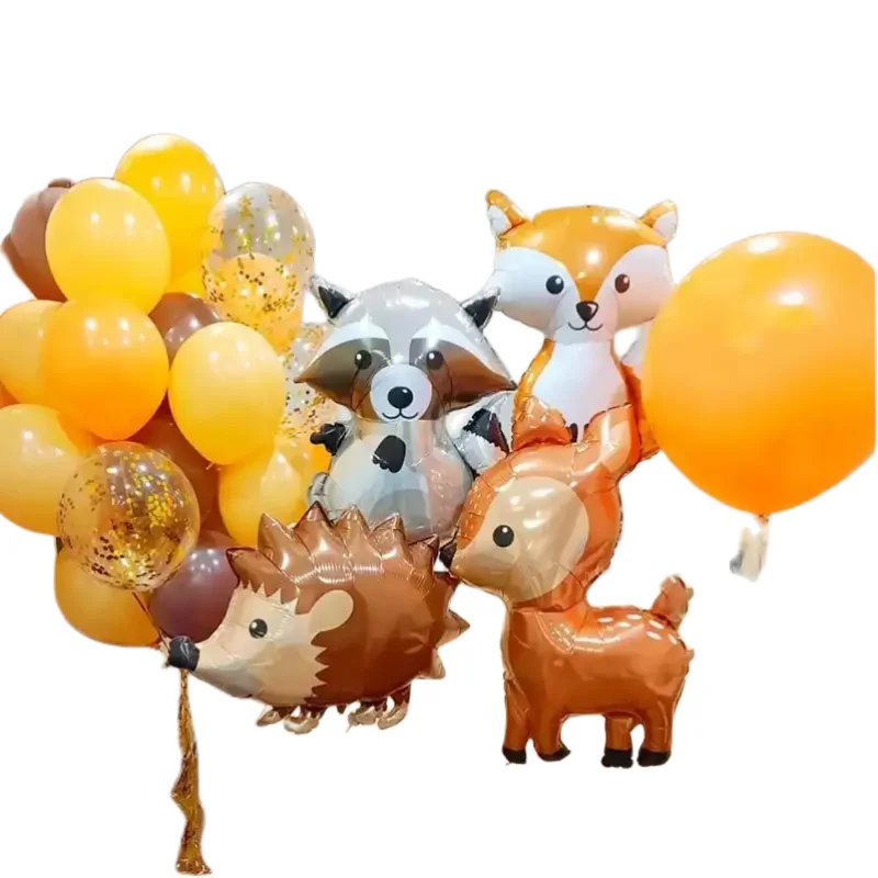 50шт Мультяшный Кролик Воздушные шары из фольги Джунгли Кролик Лесные животные Гелиевый баллон Детские игрушки Детский душ Свадьба День Рождения Декор для вечеринки