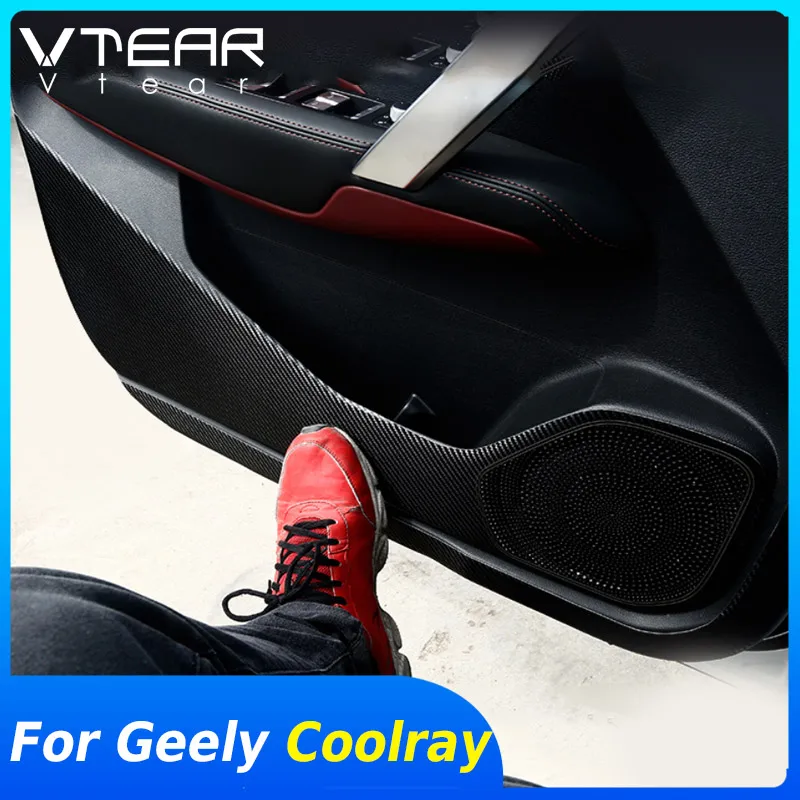 Vtear Для Geely Coolray SX11 наклейка против удара двери автомобиля внутренняя рамка для укладки крышки Молдинги декоративная отделка аксессуары запчасти