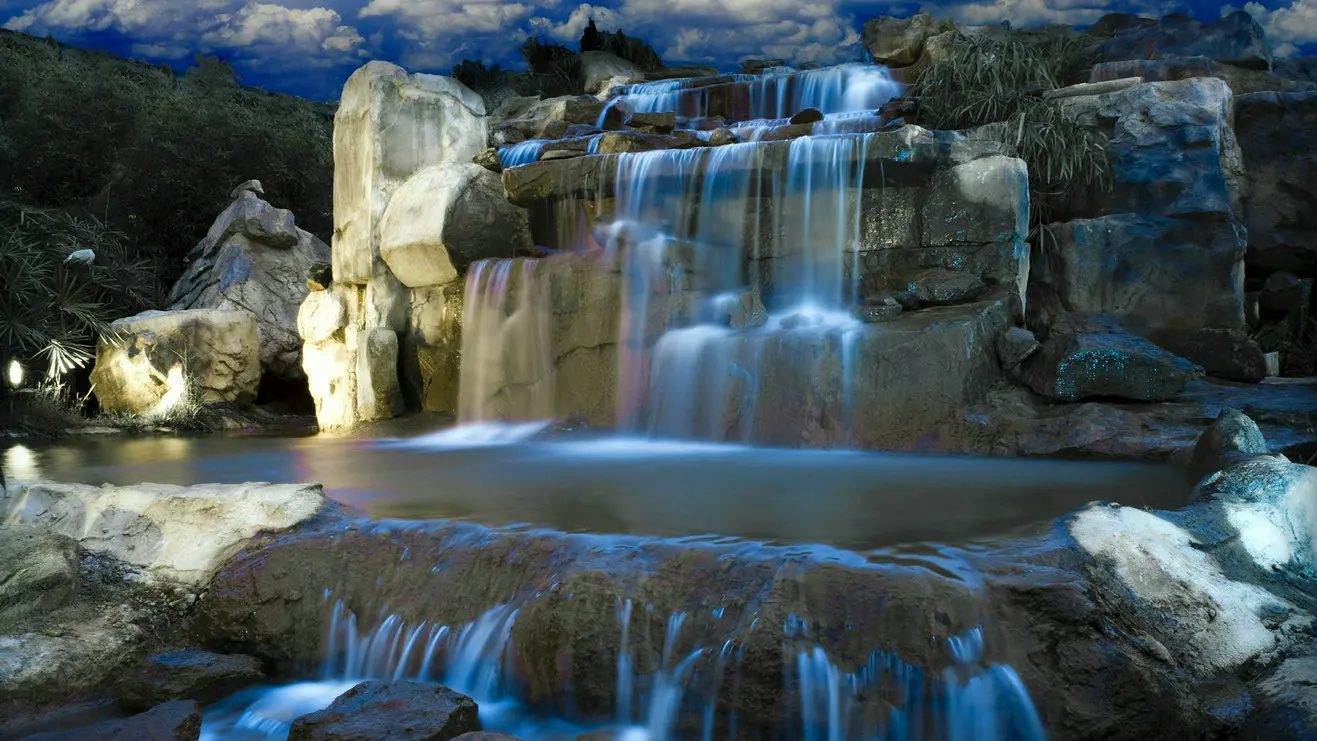 Фон с водопадом Magic wonderland, высококачественная компьютерная печать живописных фонов