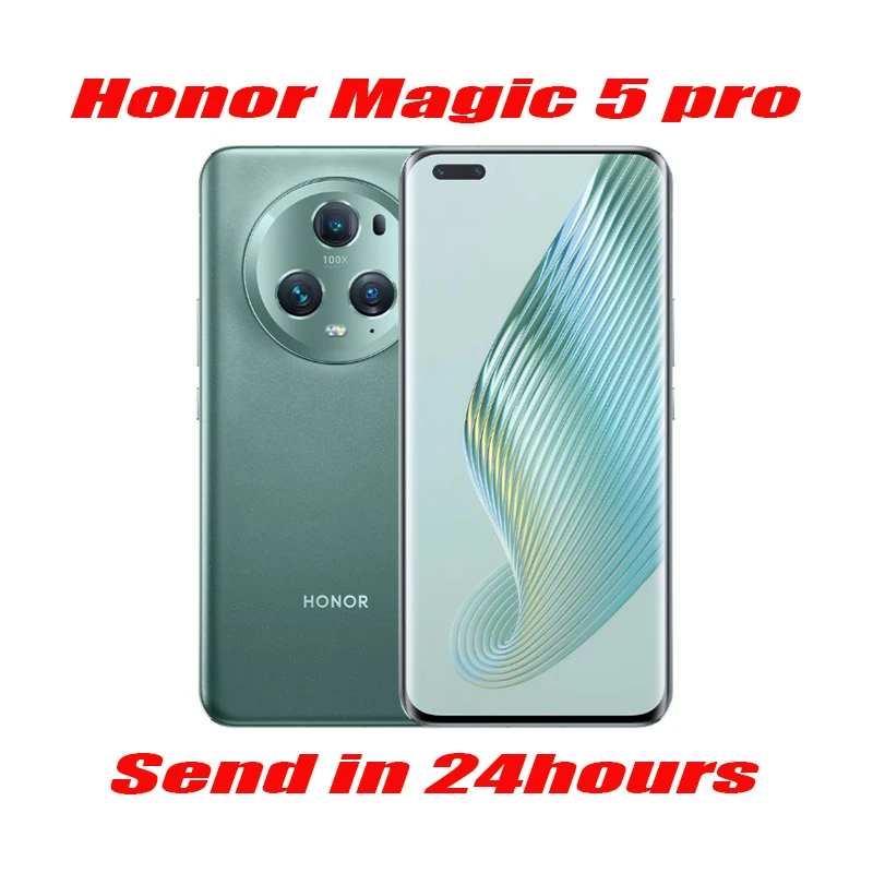 Оригинальный Новый Официальный Honor Magic 5 Pro 5G Сотовый Телефон 6,81 дюймов OLED Snapdragon8 Gen2 50MP 5450 мАч 50 Вт Беспроводная Зарядка NFC IP68