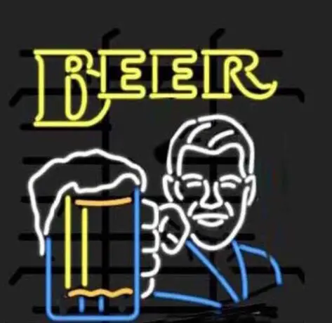 Новая изготовленная на заказ стеклянная неоновая световая вывеска Beer Cheers Пивной бар