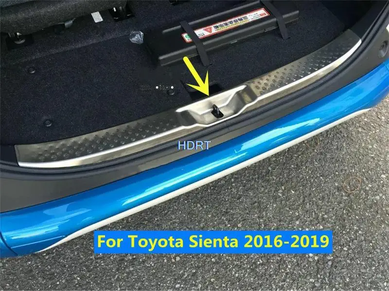 Для Toyota Sienta 2016-2019 Автомобильный Стайлинг Внутренний Протектор Заднего Бампера Защитная Накладка Хвоста Крышка Порога Багажника Аксессуары Для Украшения