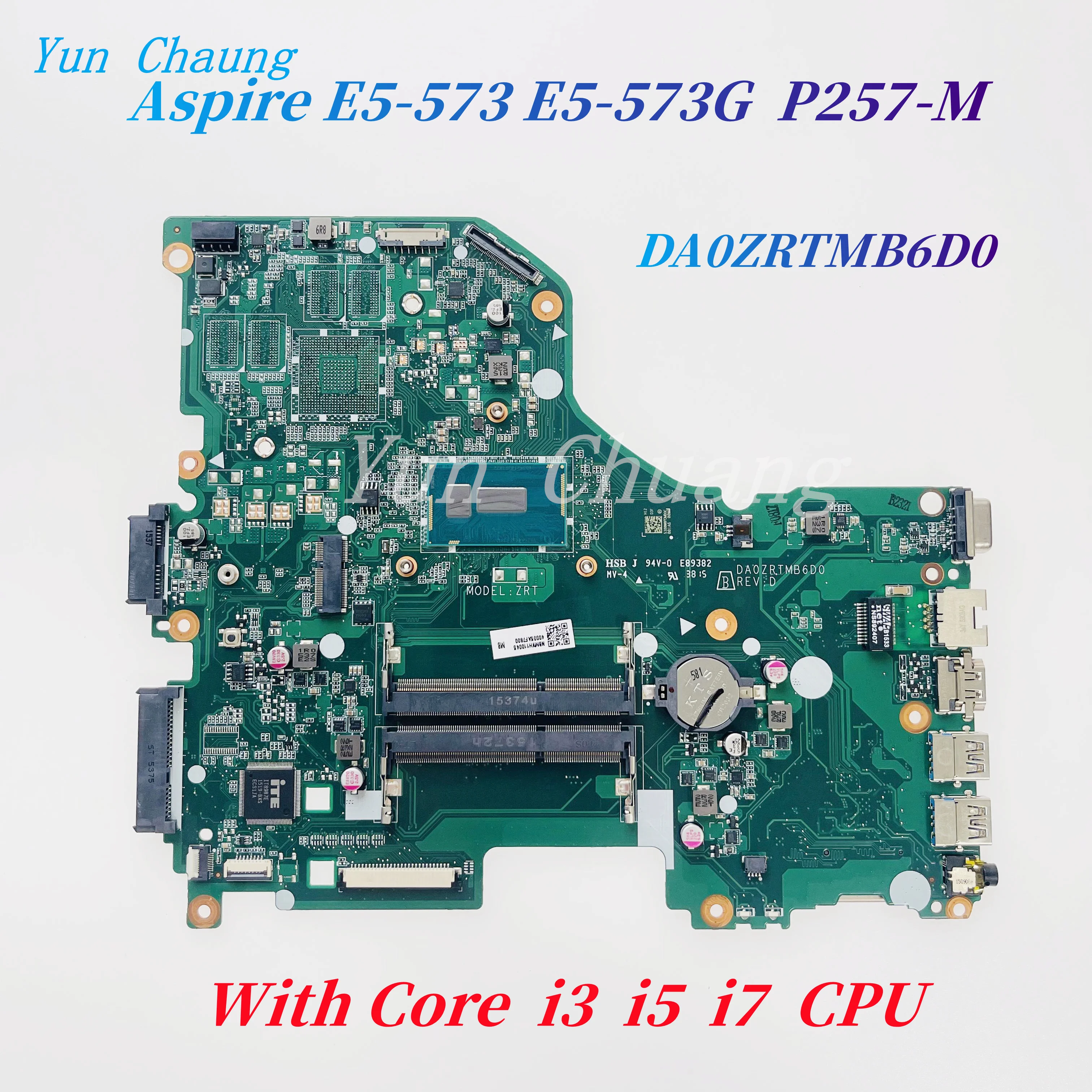 DA0ZRTMB6D0 NBMVH11004 Материнская Плата Для Acer Aspire E5-573 E5-573G P257-M ZRT Материнская плата Ноутбука С процессором Celeron i3 i5 i7 DDR3L
